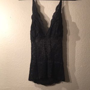 Bebe Sheer Halter Camisole (Medium)
